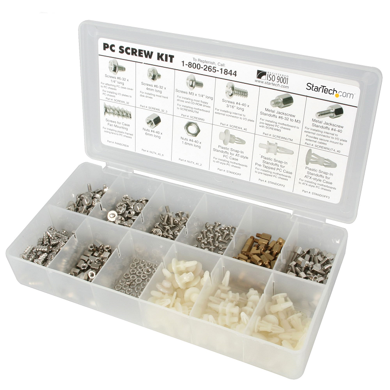 You Recently Viewed StarTech PCSCREWKIT Deluxe Assortment PC Screw Kit - Screw Nuts and Standoffs Image